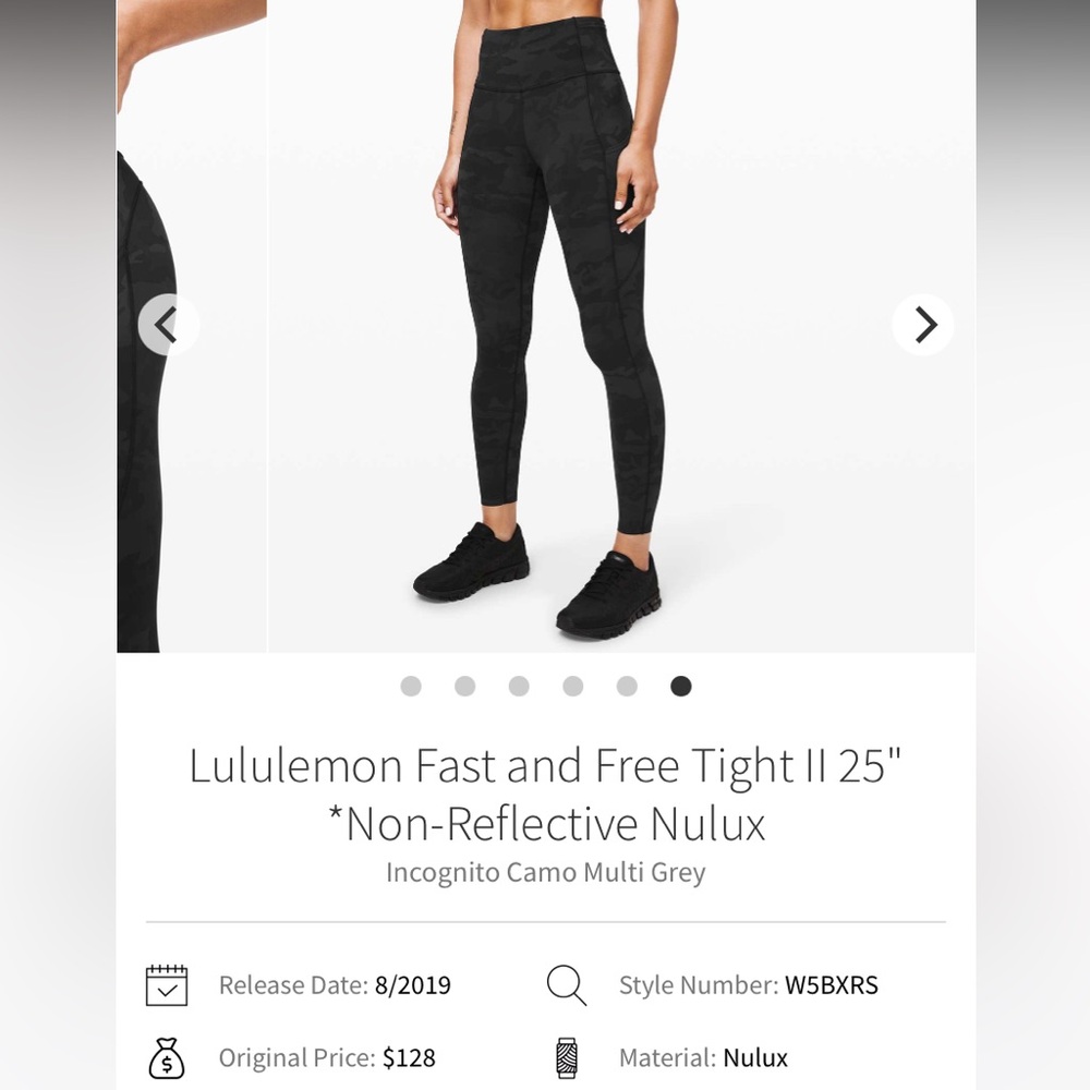 Lululemon Fast and Free 25” - Size 2